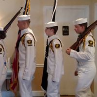 Sea cadets volunteered to come and do the colors for our life member Jim Bilotta receiving his Boston Cane as the oldest living member in Derry, NH. 